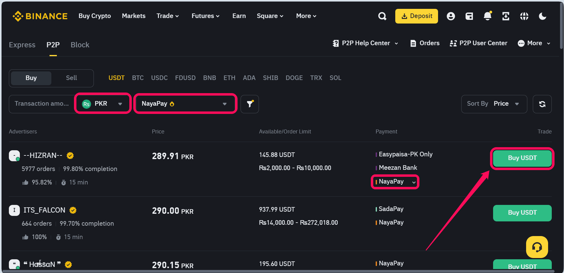 binance Nayapay