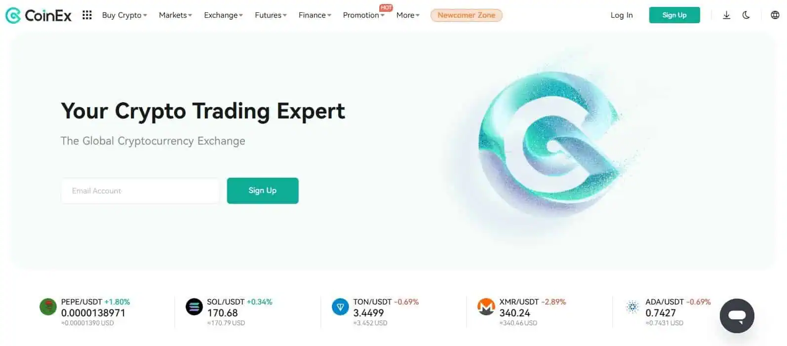CoinEX Homepage